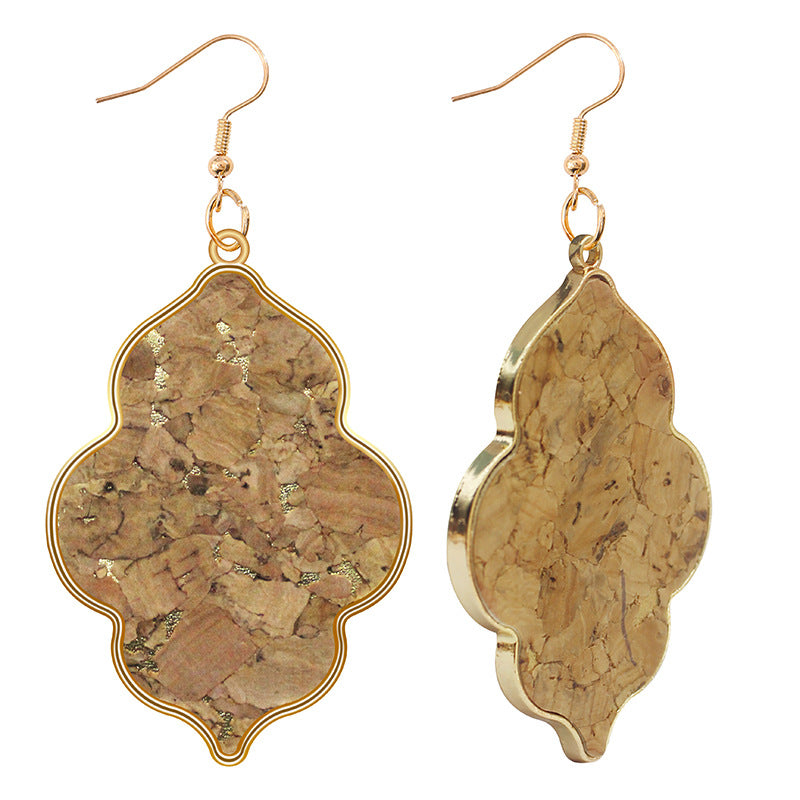 Wholesale  retro  alloy earrings wave point Baroque style earrings
