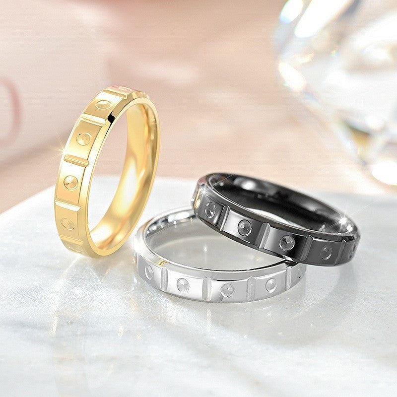 Wholesale Titanium Steel Couple Ring