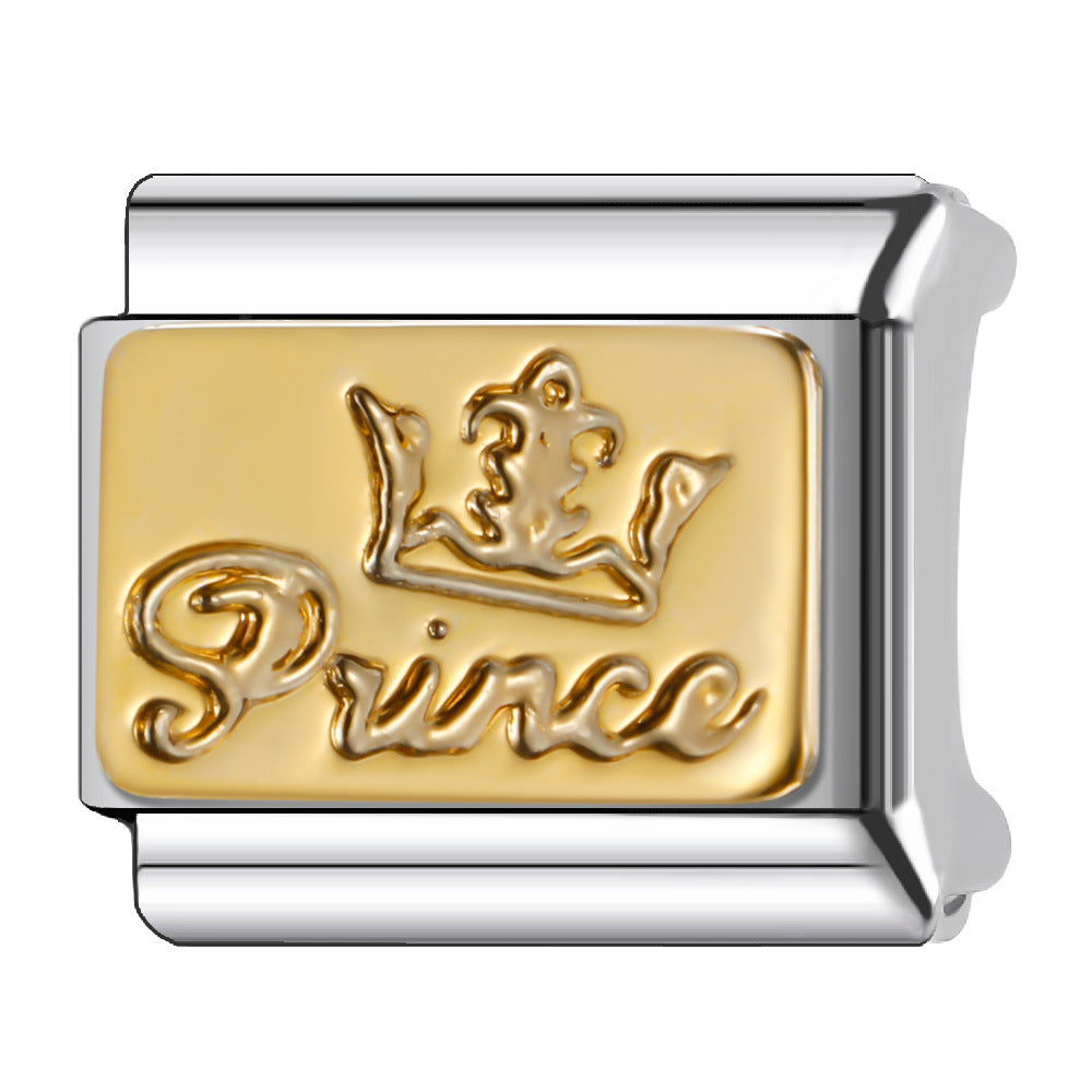 Wholesale Italian Charm Bracelet 9mm DIY Splicing Creative Pattern Stainless Steel Composable Bracelet