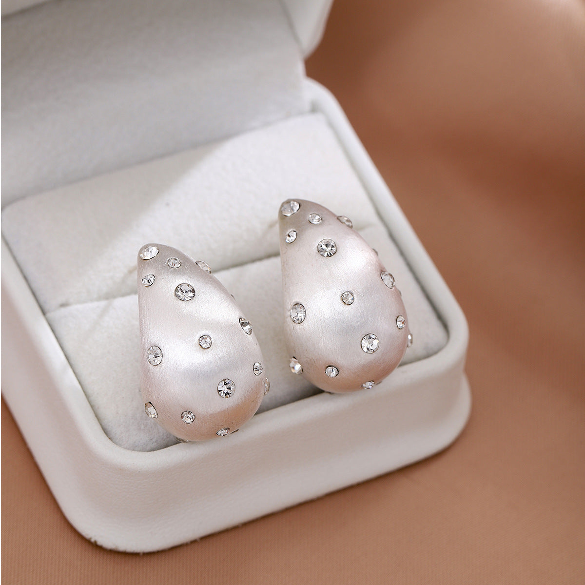 Wholesale Silver Needle  Geometric Water Drop Earrings