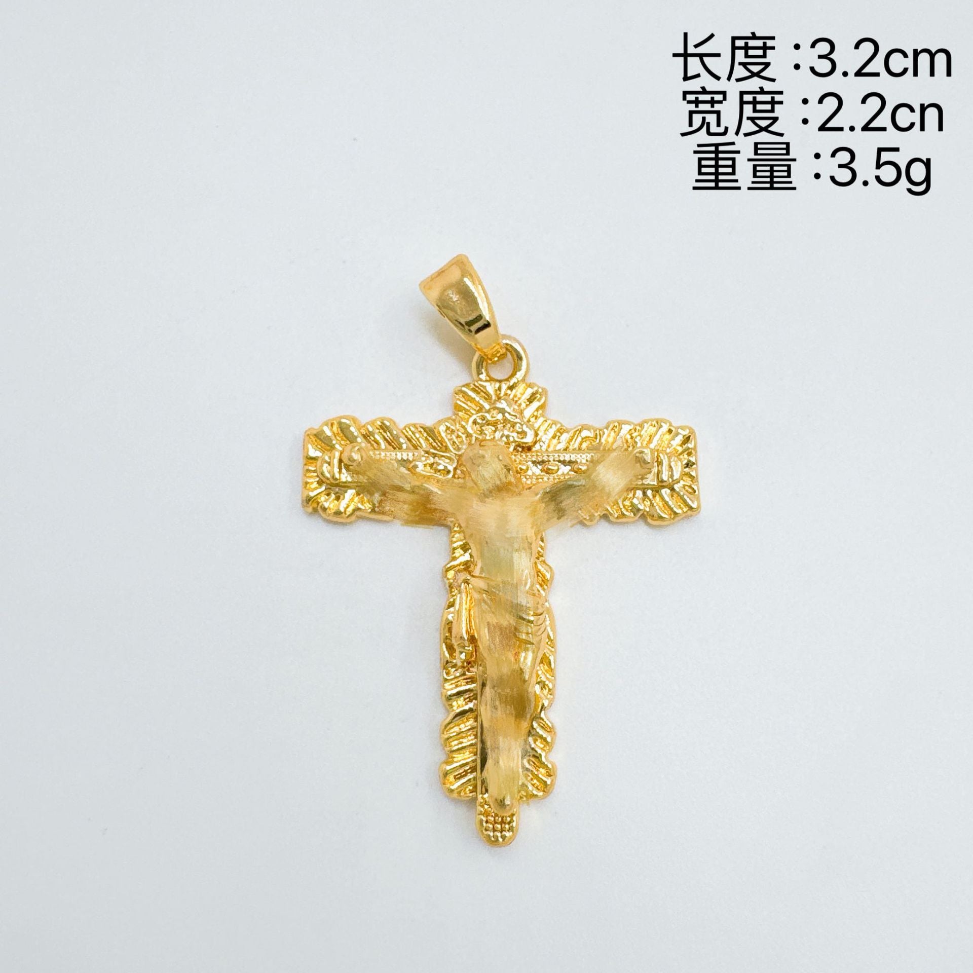 Wholesale Trendy Cross Pendant Necklace Gold Plated Copper Jewelry Accessory Gift