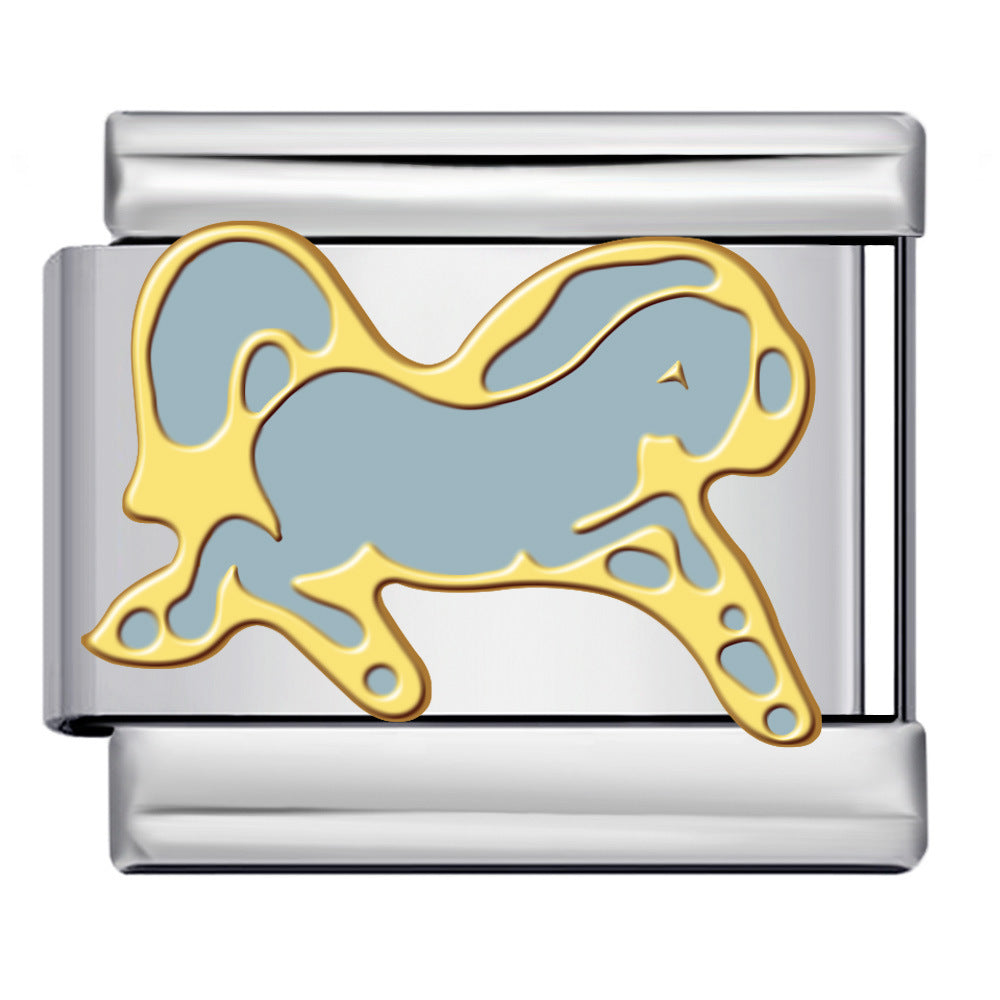 Wholesale  Italian Charm Bracelet 9mm DIY cartoon cute Creative Stainless Steel Composable Bracelet