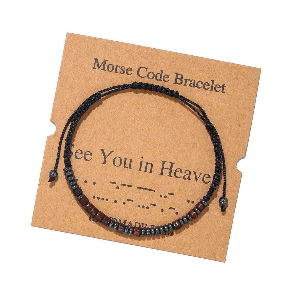 Wholesale Morse Code Letter Number Couple Bracelets