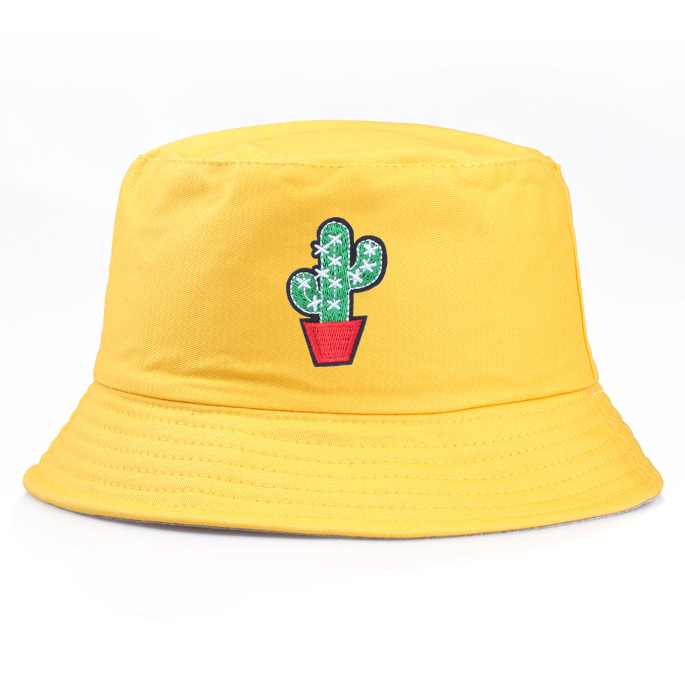 Wholesale  cactus embroidery hat fisherman hat bucket hat