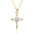 Wholesale Pearl zircon cross necklace  light luxury personalized colorful  necklace