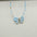 Wholesale gradient color bronzing butterfly sweet pendant rice beads beaded necklace