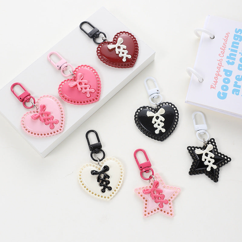 Wholesale Acrylic Personality Peach Heart Keychain