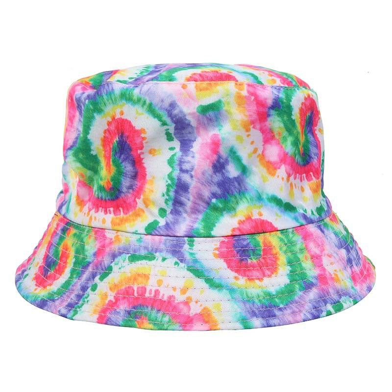 Wholesale  Printed Pattern Fisherman Hat Tie-Dyed Double-Sided Basin Hat Bucket Hat
