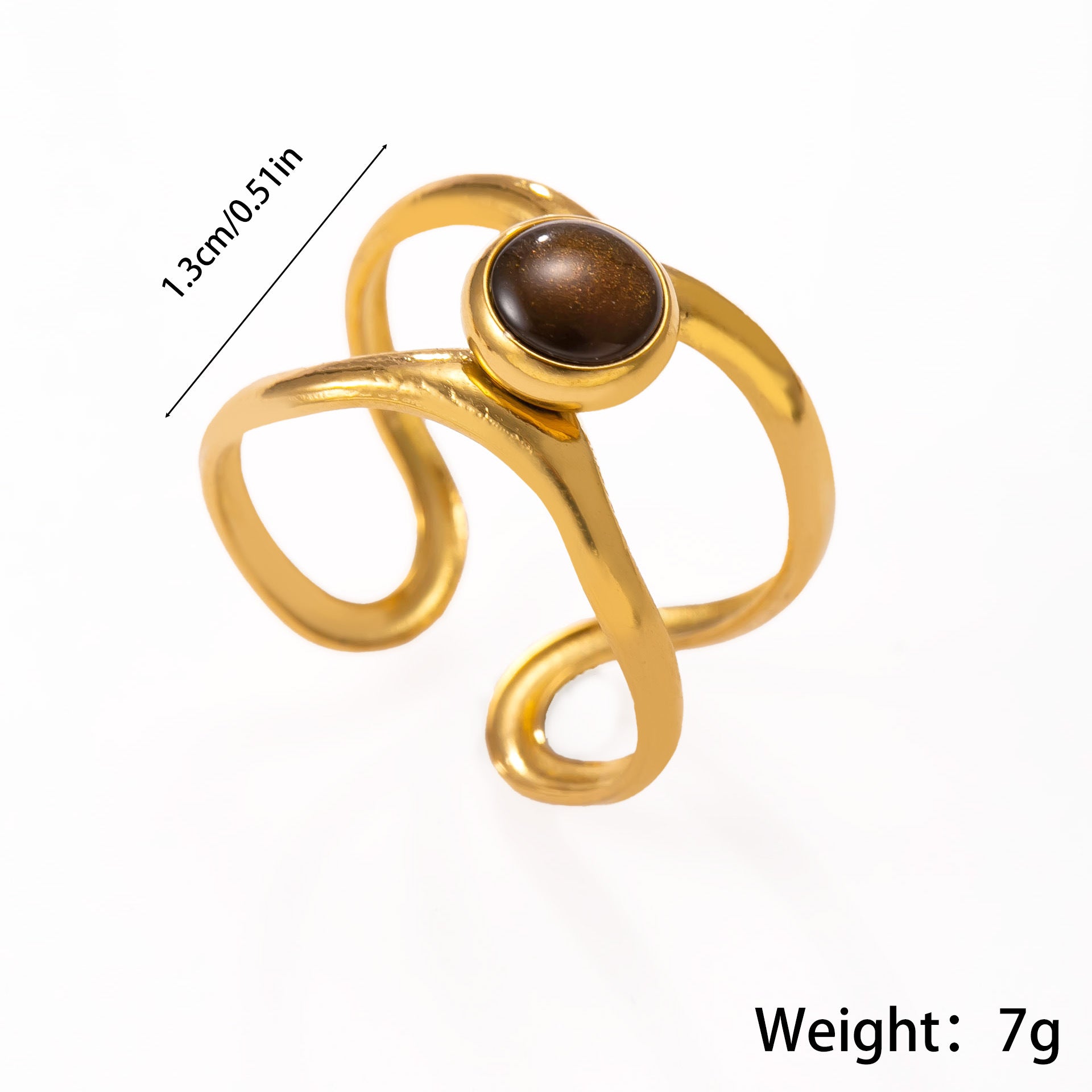 Wholesale Vintage Style Gold Plated Stainless Steel Ring Set - 11 Pieces Boutique Resale Jewelry