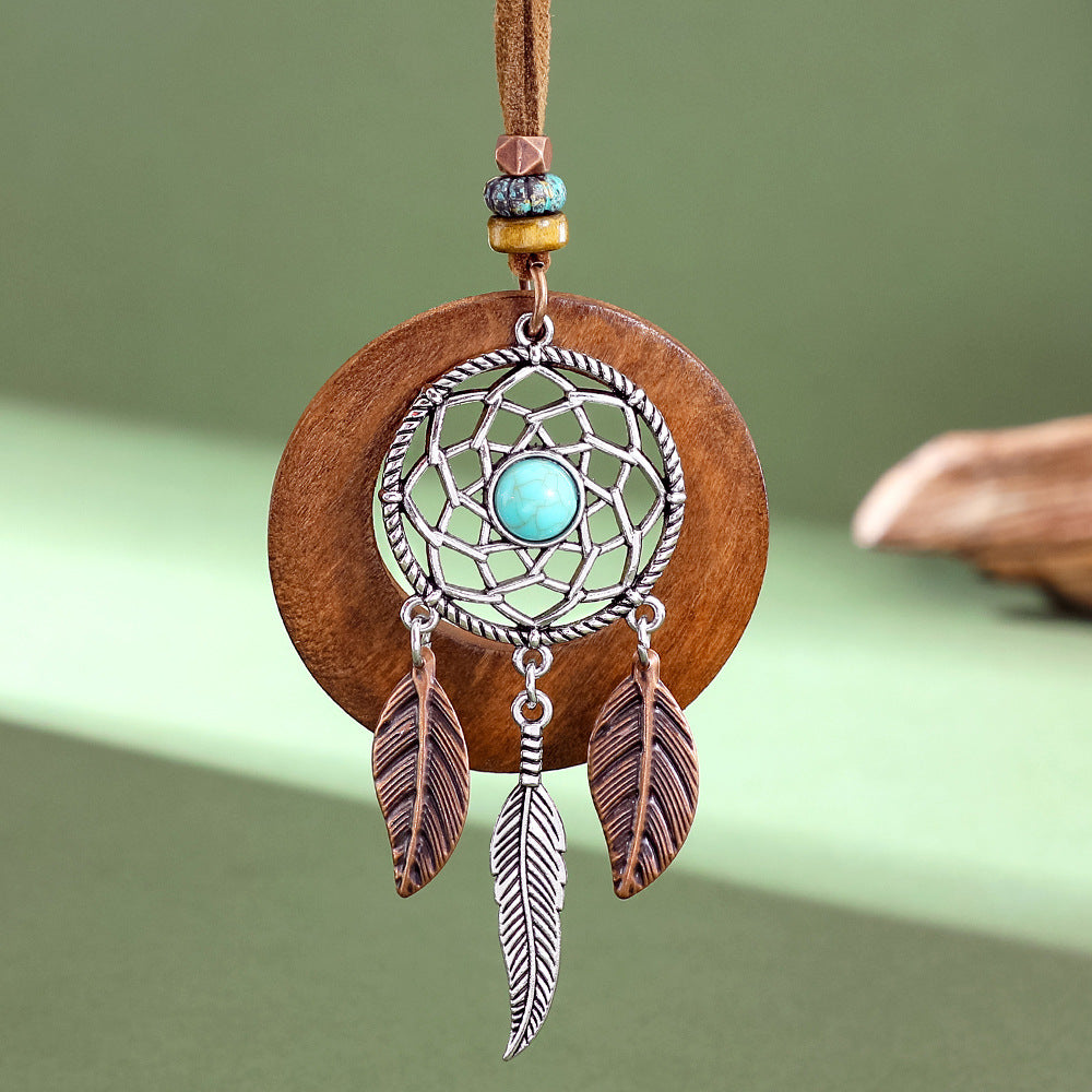 Wholesale Bohemian Dreamcatcher Tassel Necklace Pendant Vintage Style Fashion Accessory for Resale