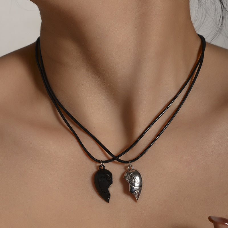 Wholesale  two-piece love couple necklace magnet love necklace