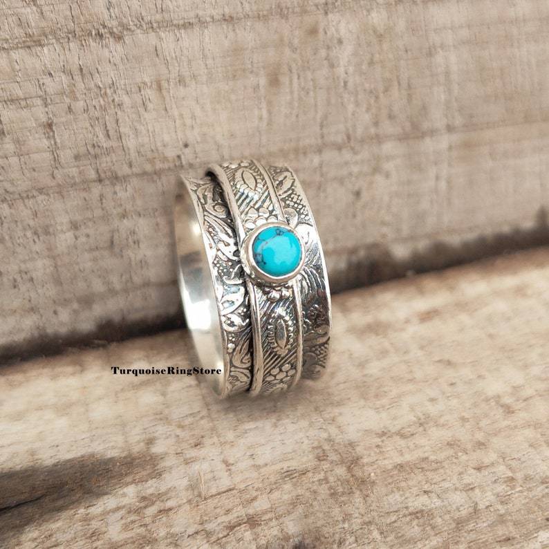 Wholesale Bohemian Vintage Turquoise Ring Alloy Electroplated Jewelry Accessory