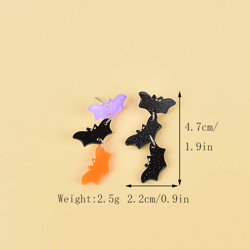 Wholesale Halloween Earrings Witch Tombstone Scream Ghost Acrylic  Earrings