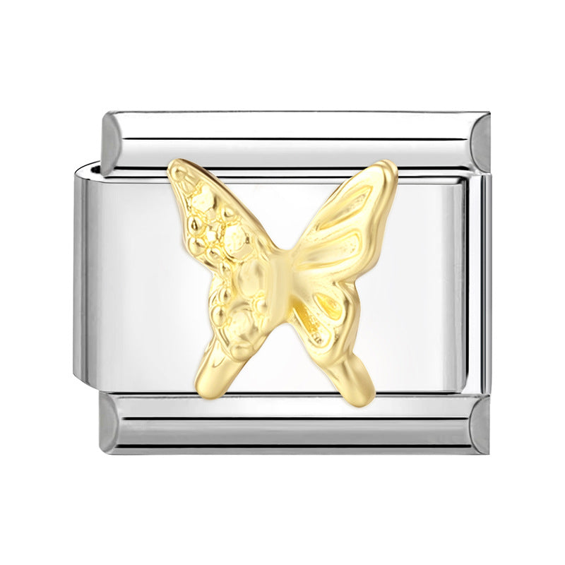 Wholesale Italian Charm Bracelet 9mm DIY Splicing Cute Creative Stainless Steel Composable Bracelet