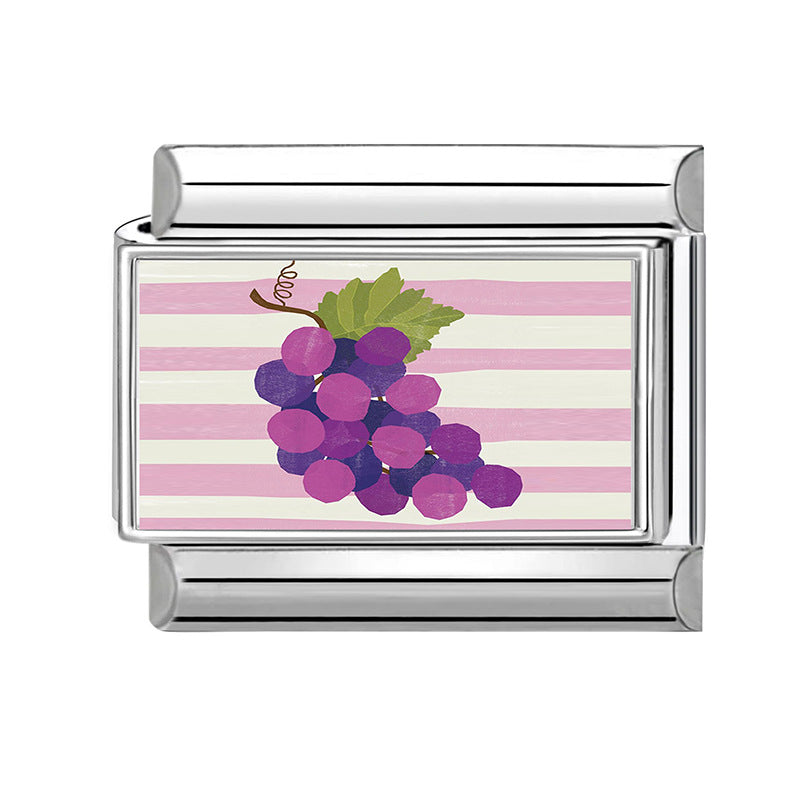 Wholesale  9mm Italian Charm Starter Bracelets DIY square Single Section Creative Stainless Steel Composable Bracelet