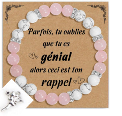 Wholesale pink crystal ribbon pendant bracelet