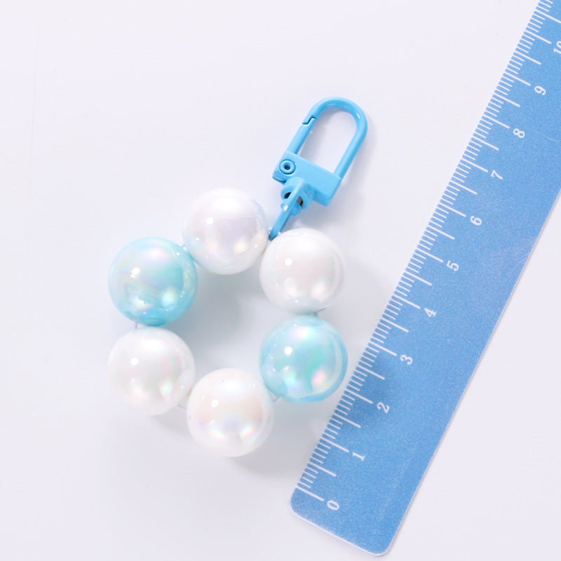 Wholesale Colored Acrylic Beaded Keychain Bag Hanging Accessories ACC-KC-HuiMei013