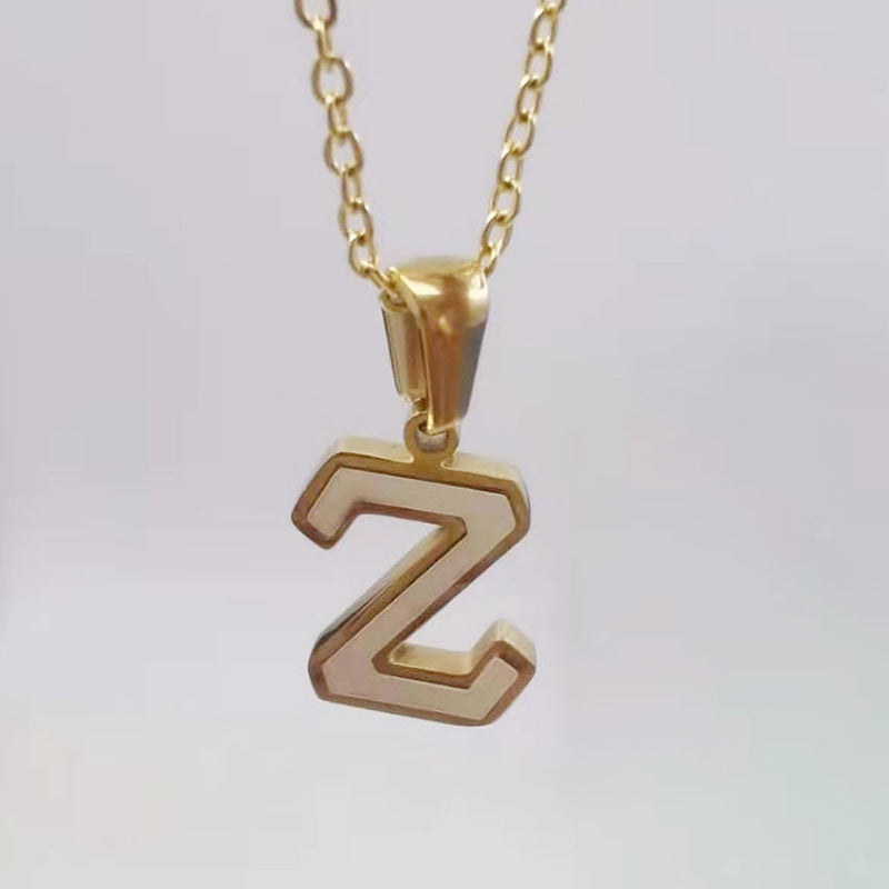 Wholesale Stainless steel letter necklace