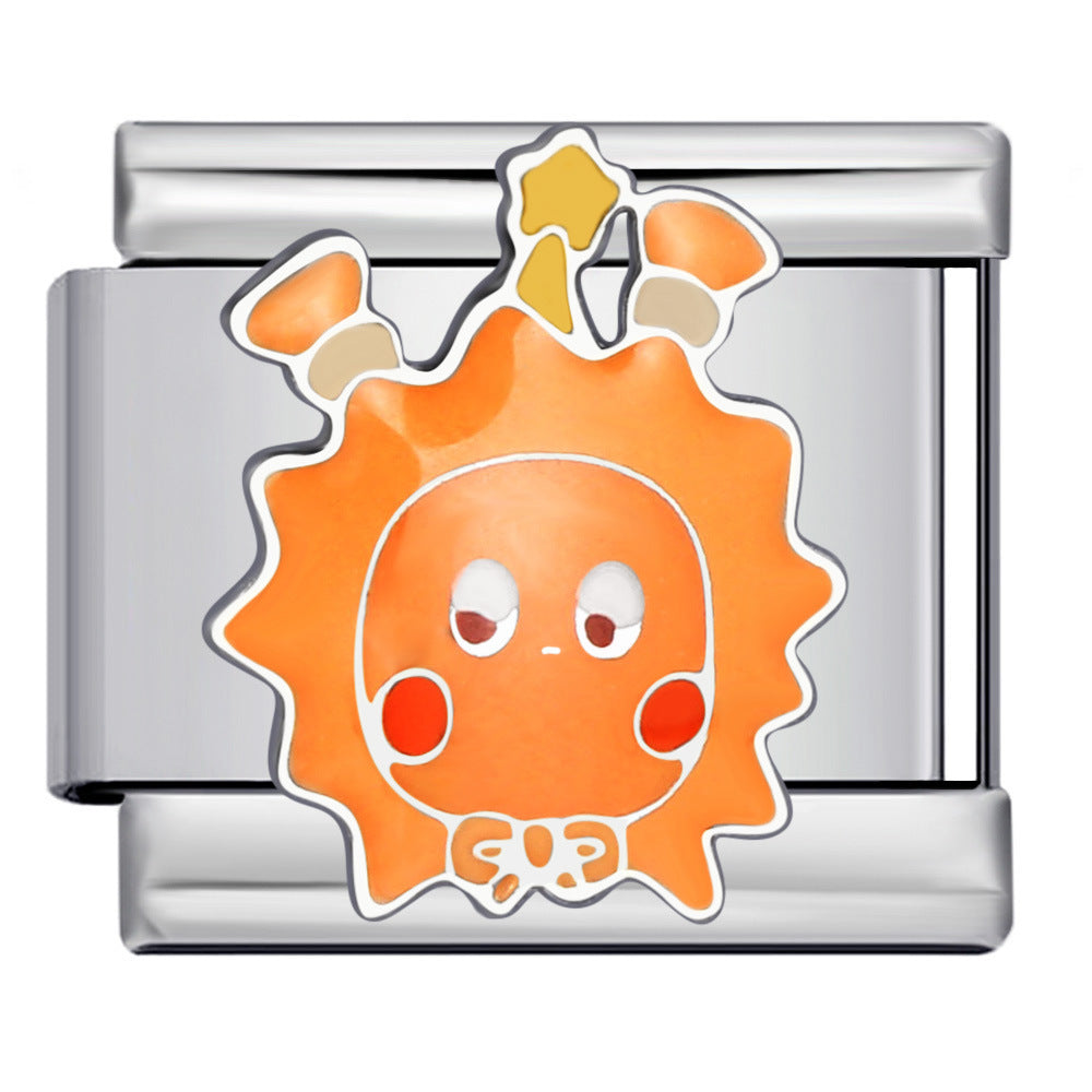 Pulsera de encanto italiano de 5 piezas al por mayor de 9 mm empalme de bricolaje lindo pulsera compuesta de acero inoxidable creativo