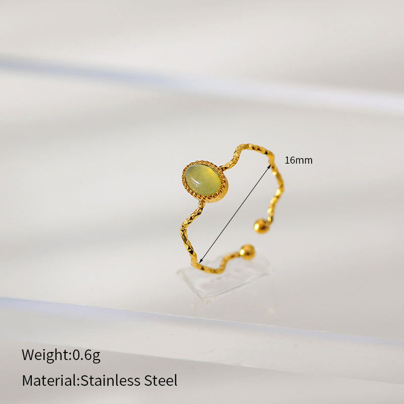 Wholesale  light luxury  stainless steel opening ring