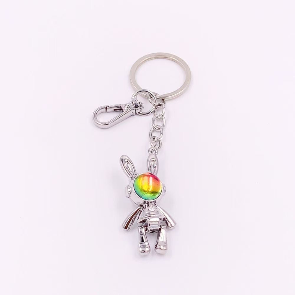 Wholesale Moonstone Space Bunny Keychain