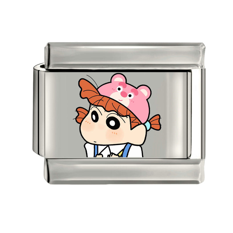 Wholesale Italian Charm Bracelet 9mm DIY Splicing Removable Stainless Steel Cartoon Composable Bracelet ACC-BT-XY041