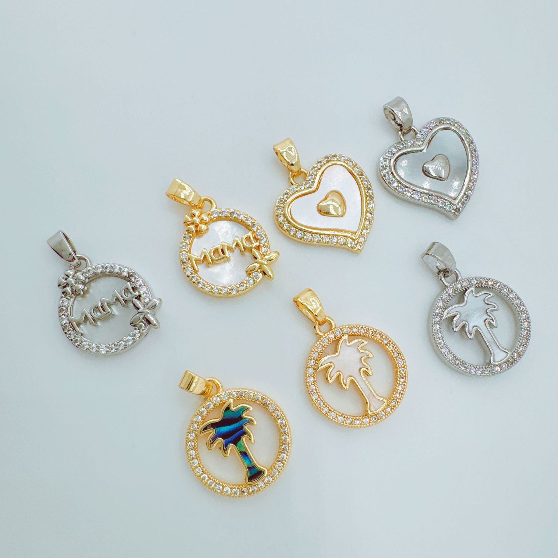Wholesale Letter Heart nut Tree Pendant Necklace,  Copper Electroplated Jewelry Accessory for Women Boutique Resale