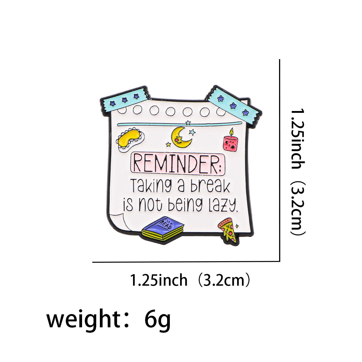 Wholesale English quote inspirational self-encouragement brooch