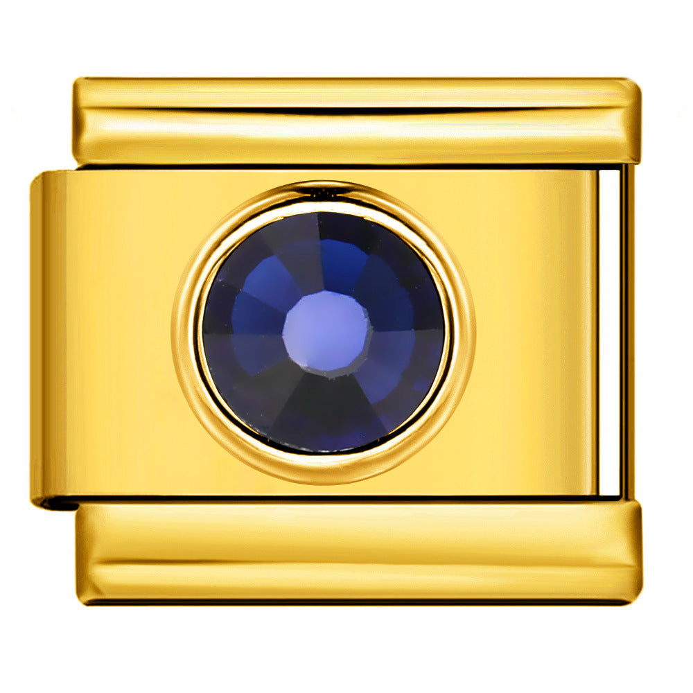 Wholesale  Italian Charm Bracelet 9mm DIY colorful heart circleCreative Stainless Steel Composable Bracelet