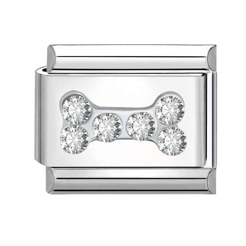 Wholesale Italian Charm Bracelet 9mm DIY Splicing Insect Series Stainless Steel Composable Bracelet