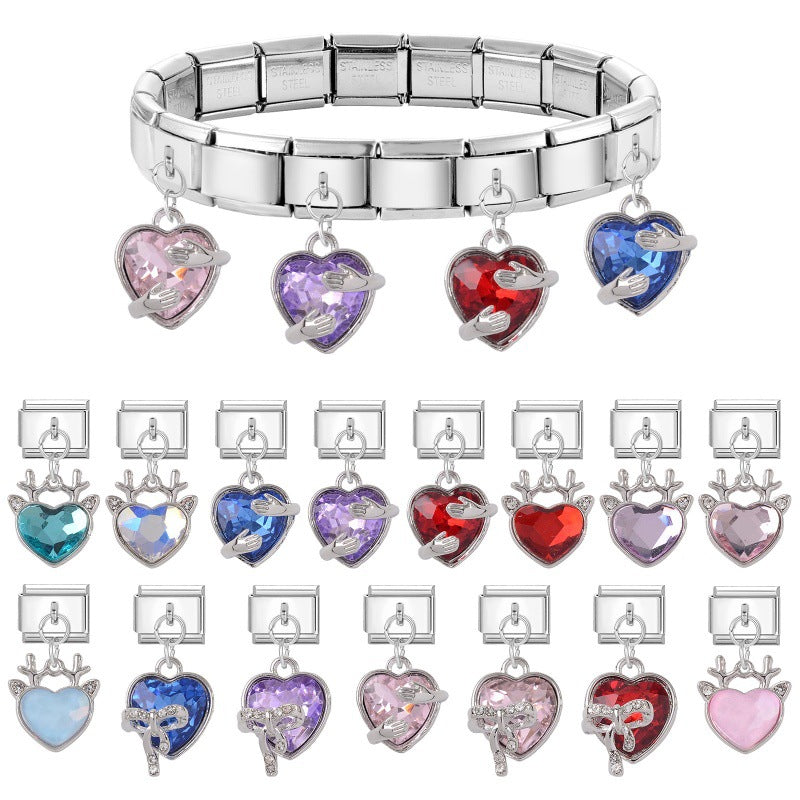 Wholesale Italian Charm Bracelet 9mm DIY Versatile Creative  Stainless Steel Composable Bracelet