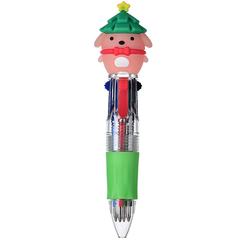 Wholesale Cute cartoon Christmas four-color ballpoint pen
