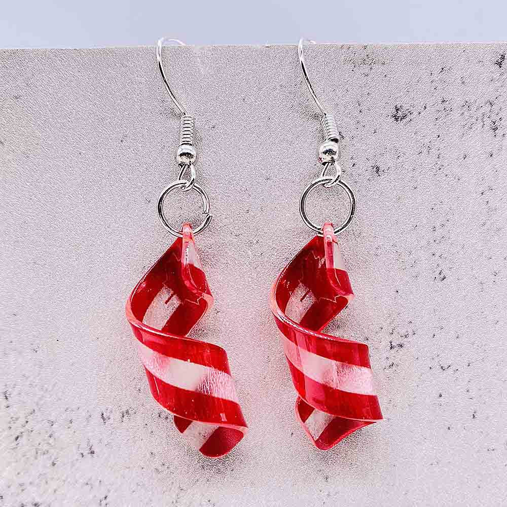 Wholesale American Independence Day Earrings Spiral Flag Acrylic Earrings