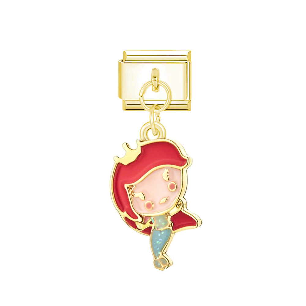 Wholesale Italian Charm Bracelet 9mm DIY Single Hook    Creative Stainless Steel Composable Bracelet