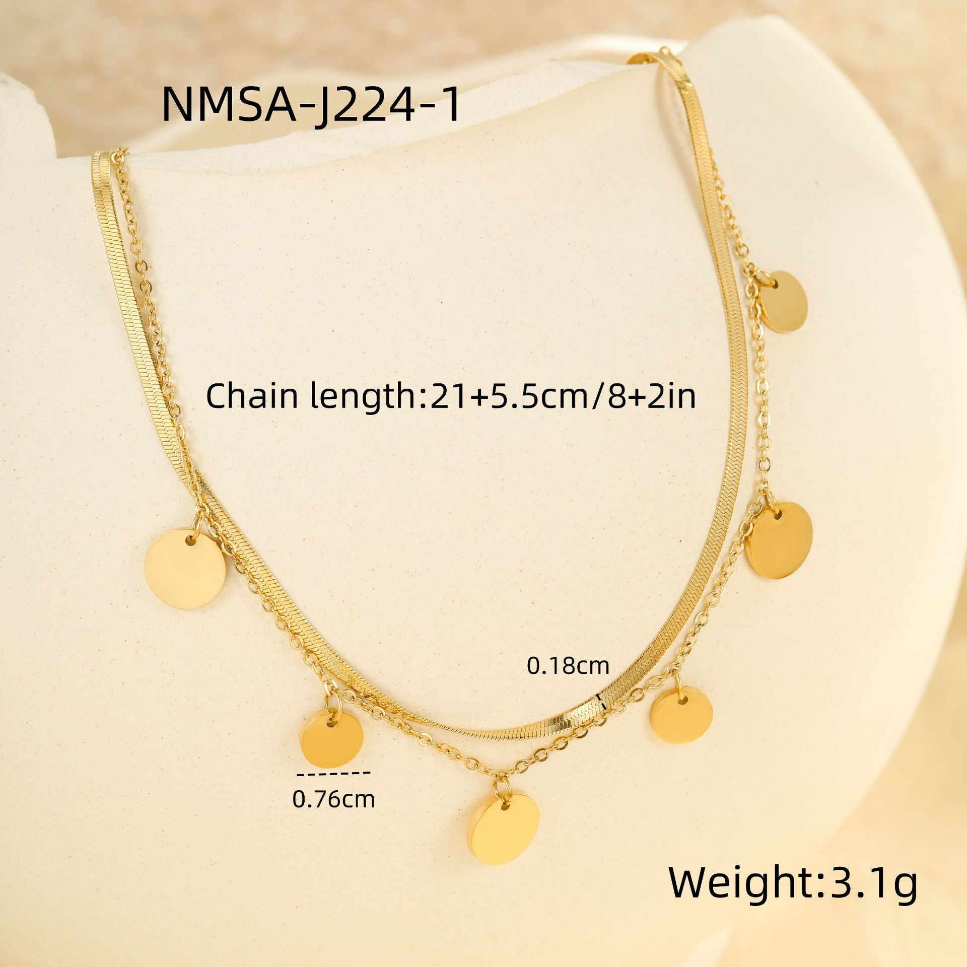 Wholesale Stainless steel beach metal multi-layer stacked anklet suit
