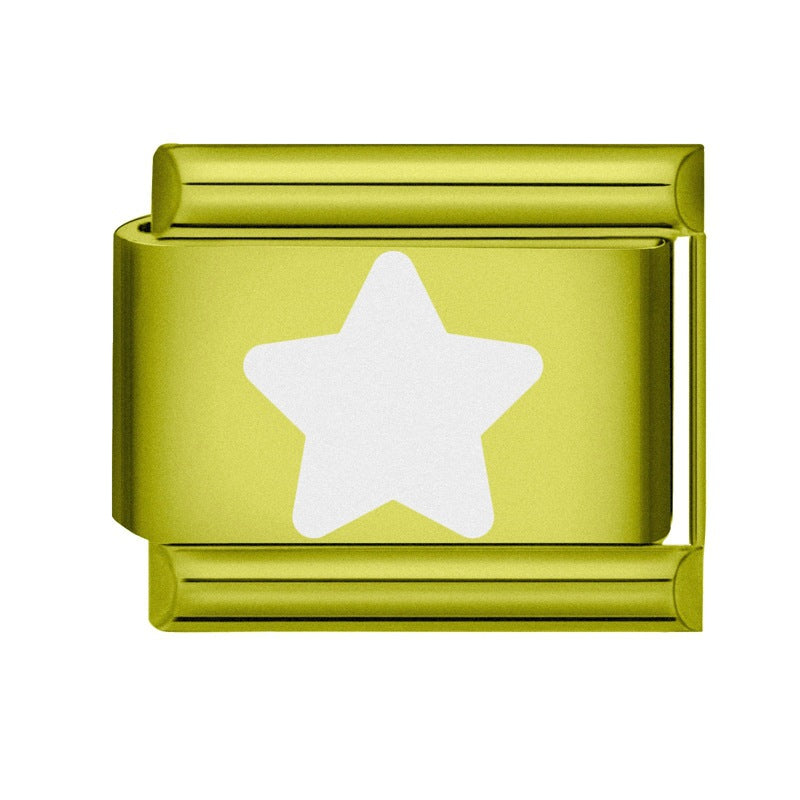 Wholesale 9mm Italian Charm Starter Bracelets DIY square Single Section Creative Stainless Steel Composable Bracelet