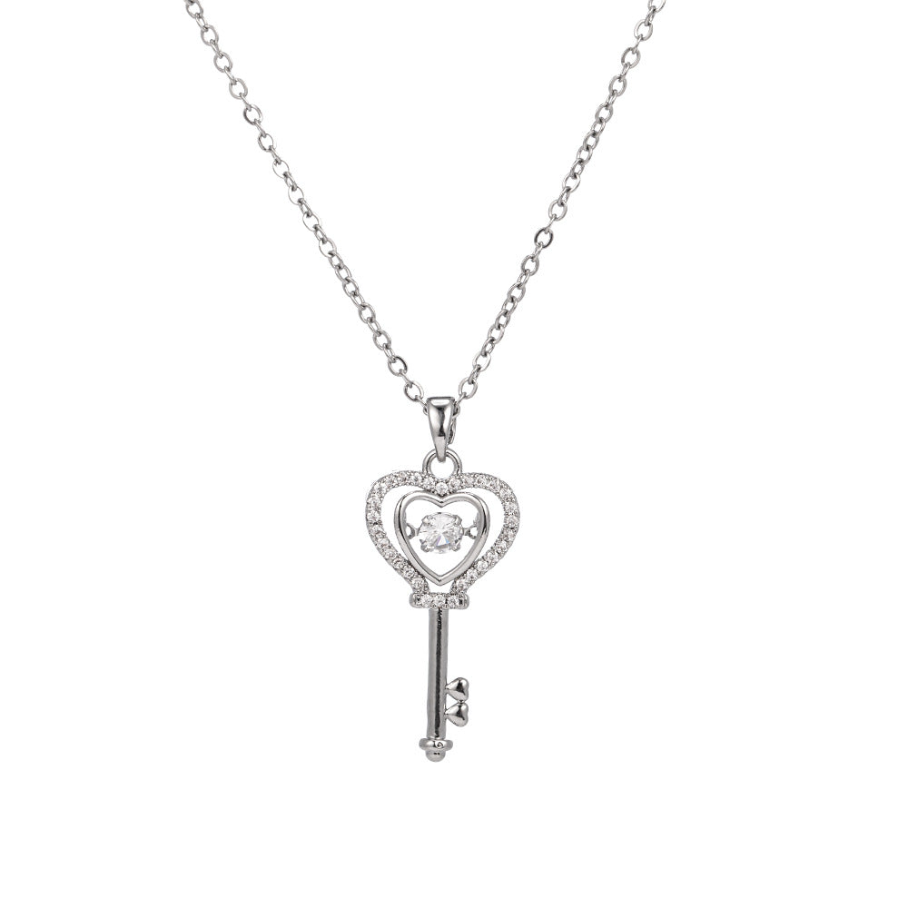 Wholesale Titanium Steel Zircon Clavicle Chain Necklace Korean Style Jewelry Accessory