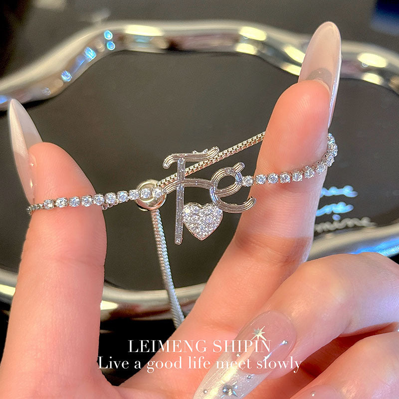 Wholesale  Butterfly Heart Zircon Bracelet