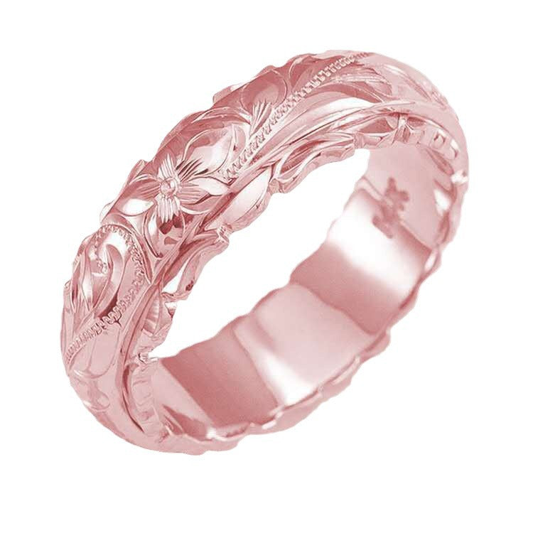 Wholesale Carved Flower Ring for Women Gold Alloy Jewelry Accessory Wedding Anniversary Gift Boutique Resale