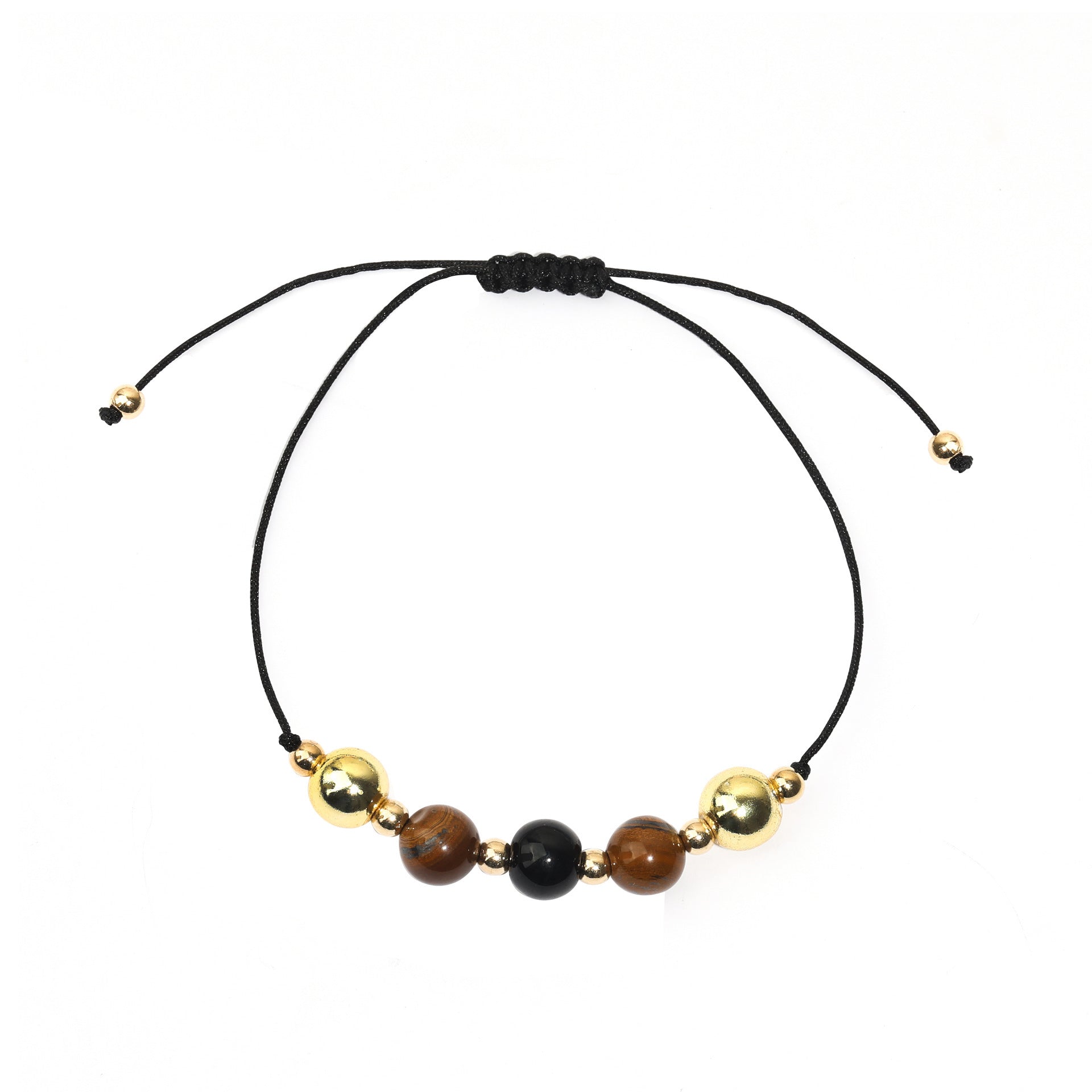 Wholesale  Fashion Bracelet Wax Beaded Hand Rope Five Beads Combination  Bracelet