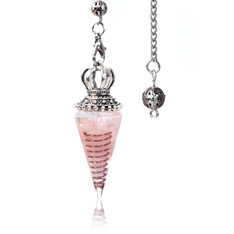 Wholesale Crystal Crushed Stone Resin Pendant ACC-PT-KeSuo0012