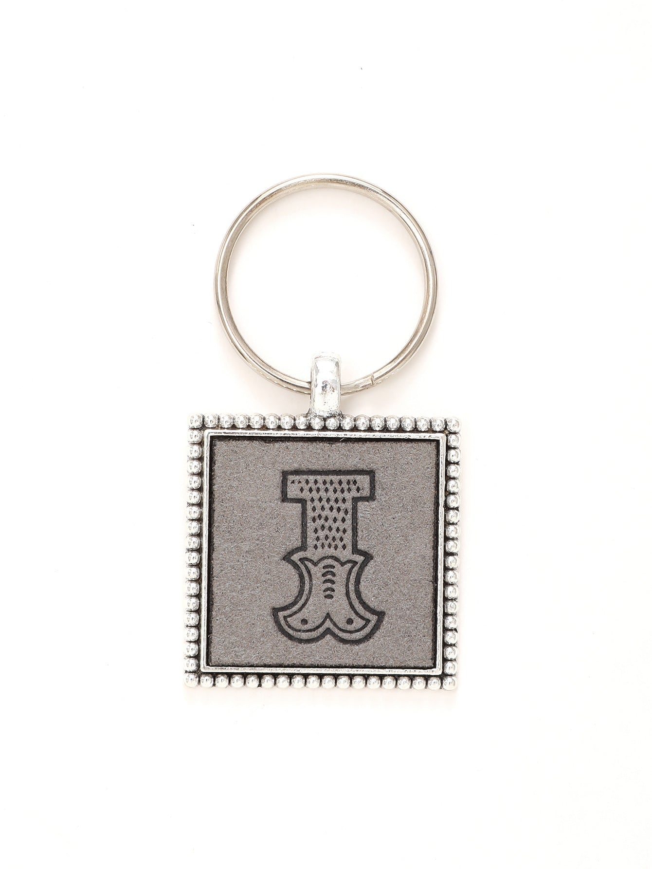 Wholesale 26 Letters Leather Embossed Keychain