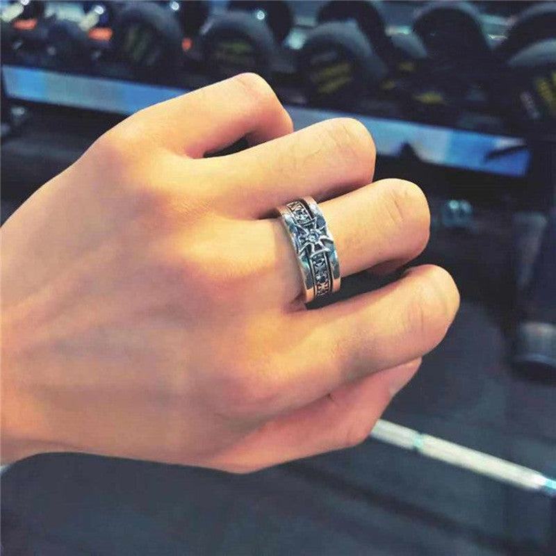 Wholesale  Retro Cross Ring
