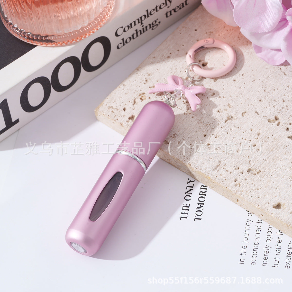 Wholesale 5ml aluminum tube perfume dispenser Keychains