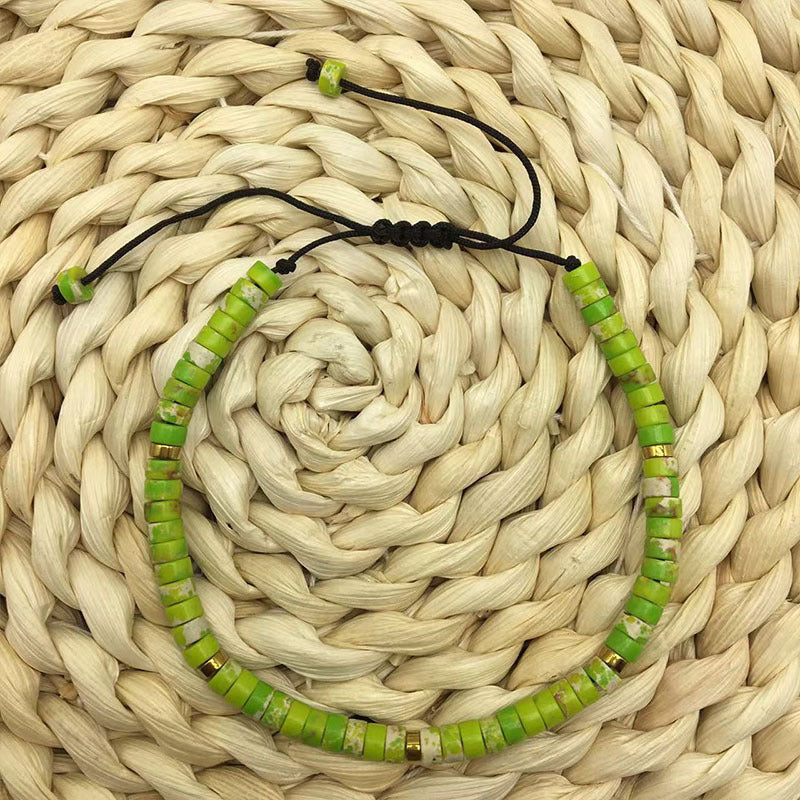 Wholesale Natural Stone Spacer Beads Braided Bracelet Adjustable Bracelet ACC-BT-Yima006