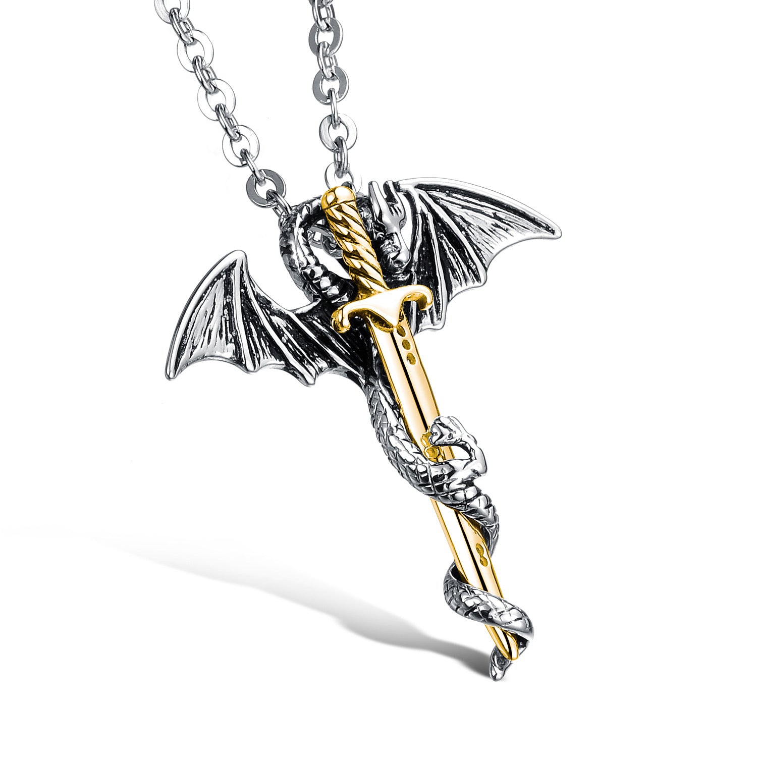 Wholesale Dragon Pendant  Titanium Steel Necklace