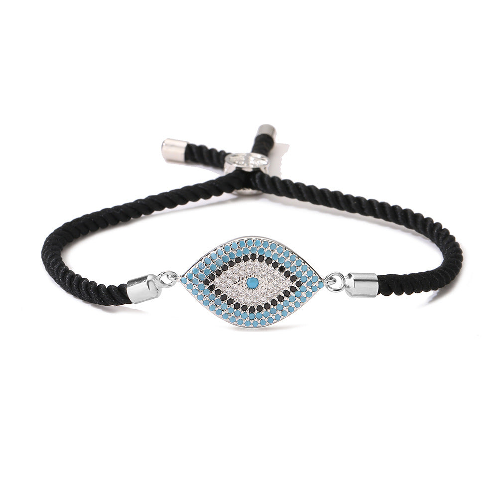 Wholesale Evil Eye Bracelet For Women Lucky Charm Copper Micro Pave Zircon Trendy Fashion Accessory For Everyday Wear