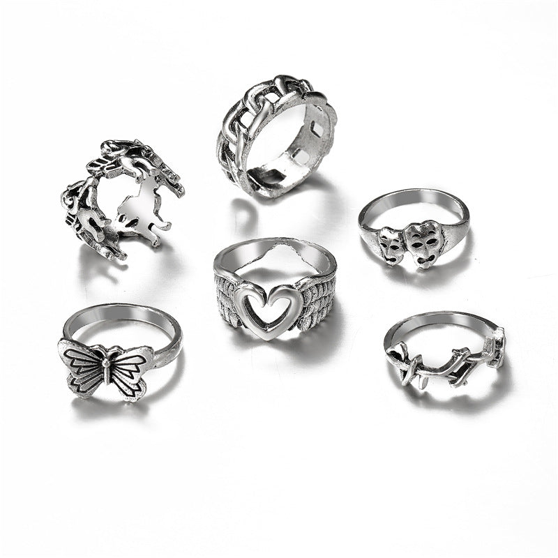 Wholesale  creative fashion ring set ladies jewelry