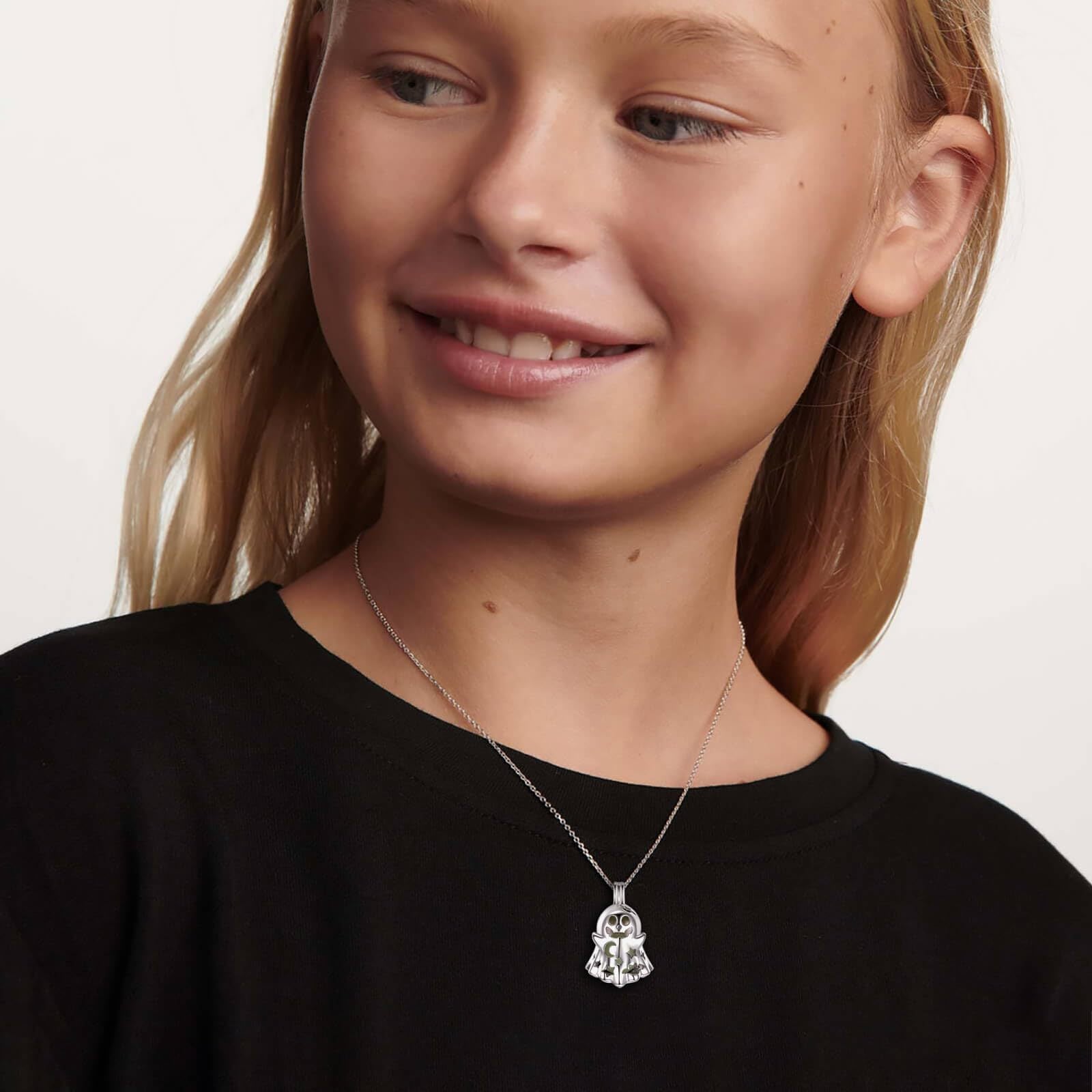 Wholesale  Creative Hollow Luminous Ghost Clavicle Chain Halloween Three-Dimensional  Necklace