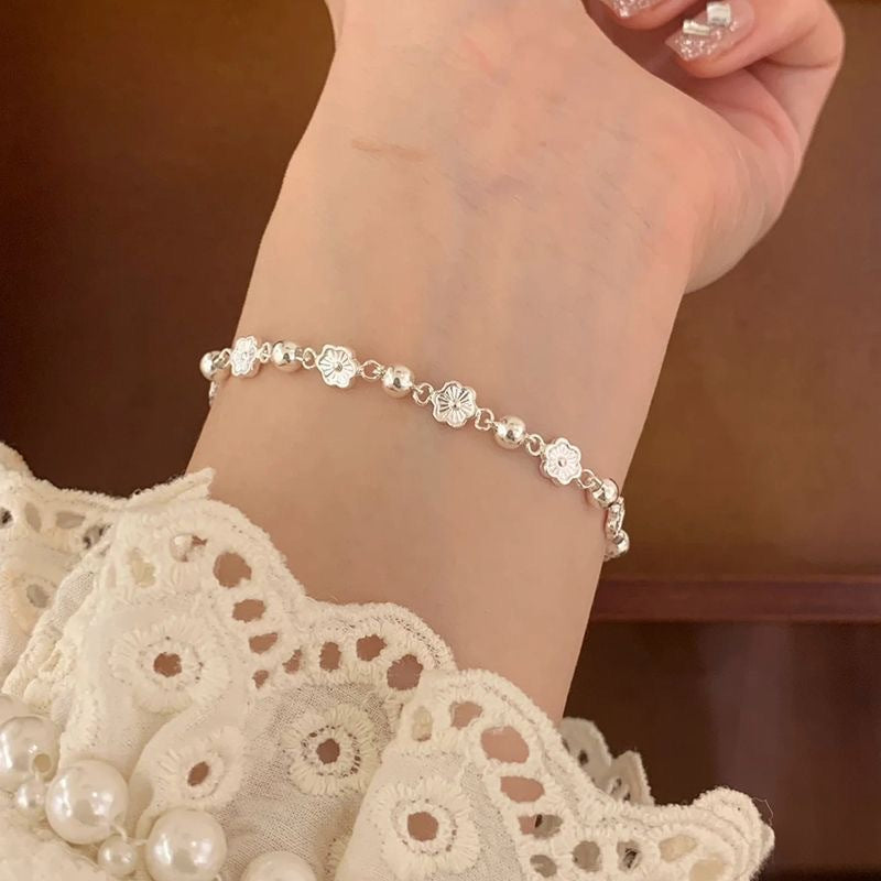 Wholesale New Chinese Style Women S Blossom Flower Bracelet Trendy Fashion Jewelry Gift Everyday Wear Accessory